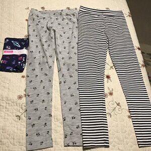 Lot of 3 Girl's Size 10-12 Leggings--1 NEW-Children's Place, Cat & Jack, Crewcut